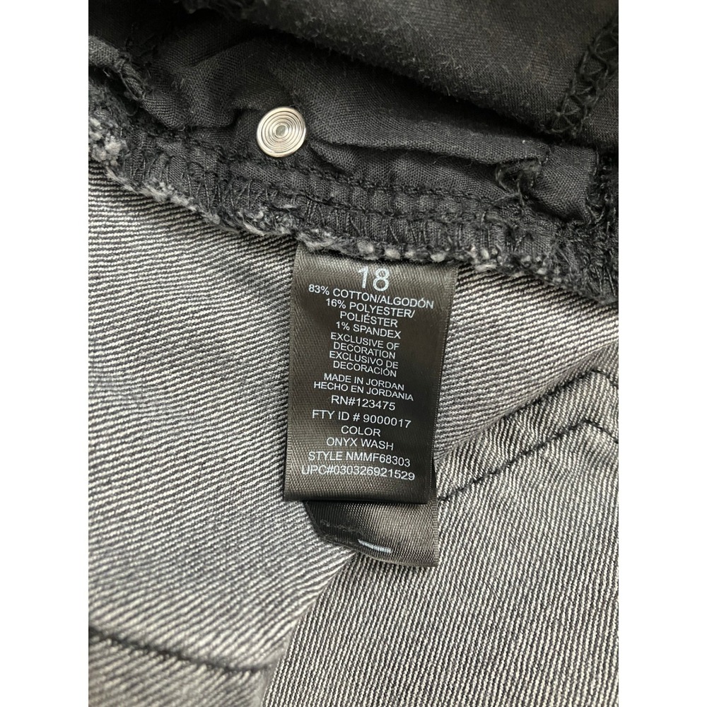 Nicole Miller New York Womens Size 18 Gray Wash Straight Leg Denim Jeans - Picture 6 of 8